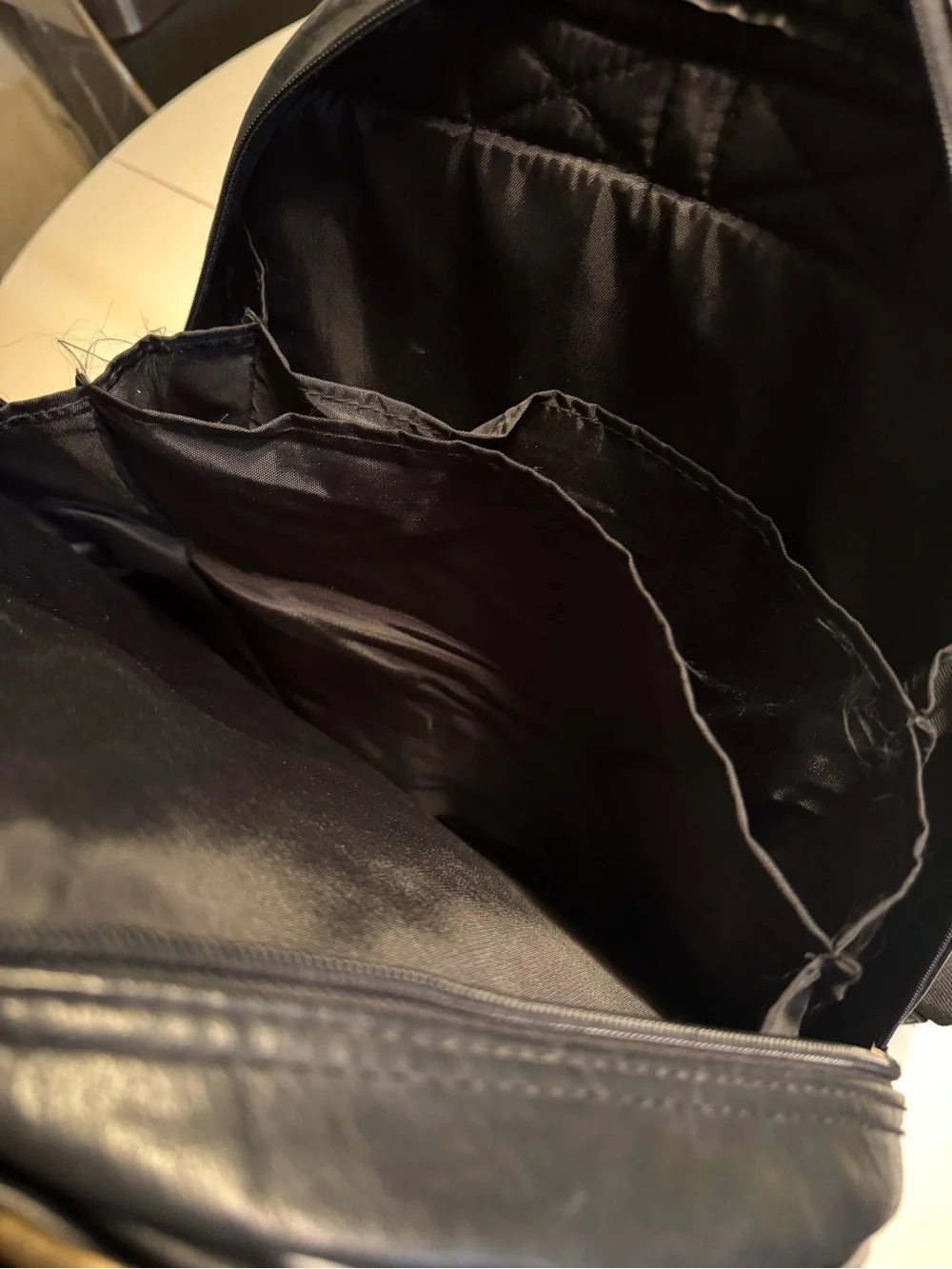 Vintage Black Unisex Vegan Leather Retro Backpack Laptop Bag